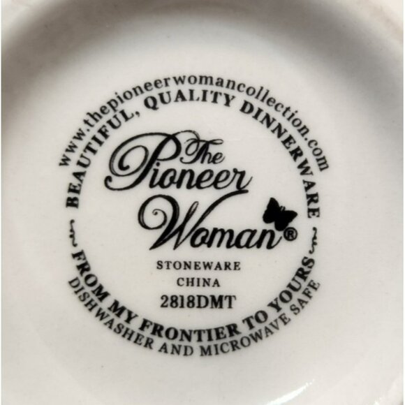 Pioneer Woman Vintage Floral Footed Soup Pasta Ramen Cereal Bowls Set of 2 - Picture 9 of 11